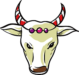 矢量手绘牛头
