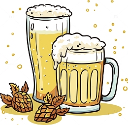 手绘风酿造啤酒海报