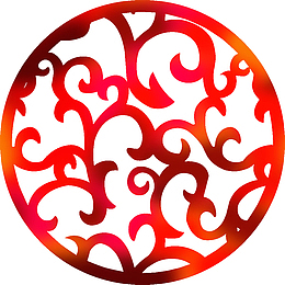 中国风红色渐变云纹