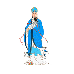 卡通手绘中国风人物插画诸葛亮免