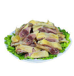 产品实物风干鸡一盘