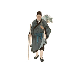 儒雅风李时珍外出采药图