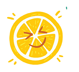 创意可爱橘子笑脸插画