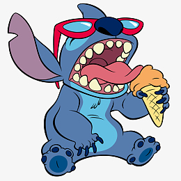 吃冰淇淋的史迪奇