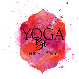 红色水墨瑜伽元素