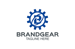 蓝色齿轮logo