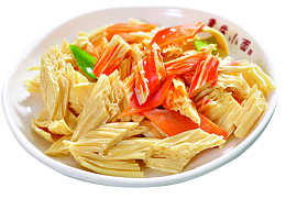 鲜嫩香辣炝拌红油腐竹