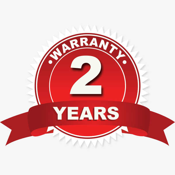 红色齿轮飘带2年质保图标免抠