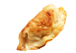 一个大的可口美味炸饺子