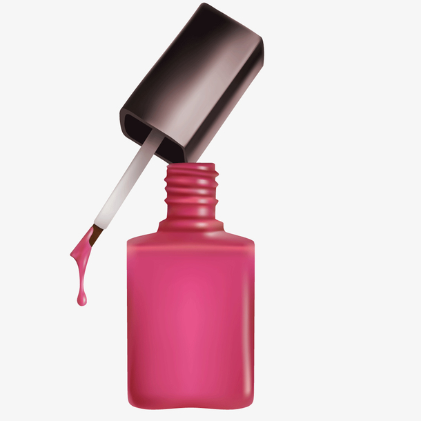 卡通粉色指甲油