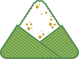 矢量图新鲜原味粽子