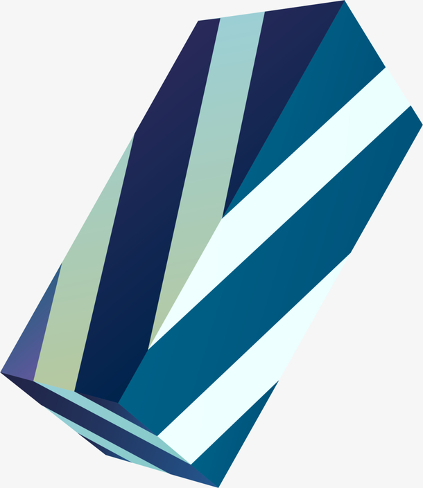 多彩方形长方体