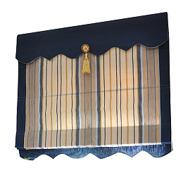 现代乡村条纹罗马帘