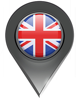 英国旗子矢量地标图