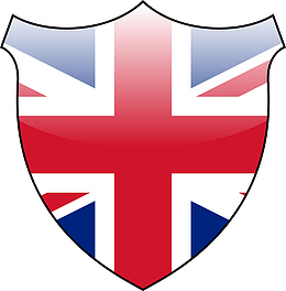 创意矢量英国国旗徽章图