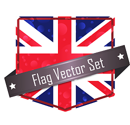 创意矢量英国国旗徽章图