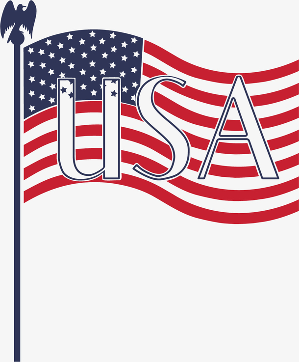 美国国旗矢量卡通风格