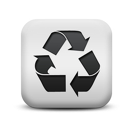 磨砂白广场图标标志回收SC符号
