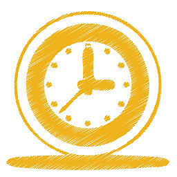 Yellow clock Icon