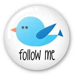 Twitter button follow me Icon