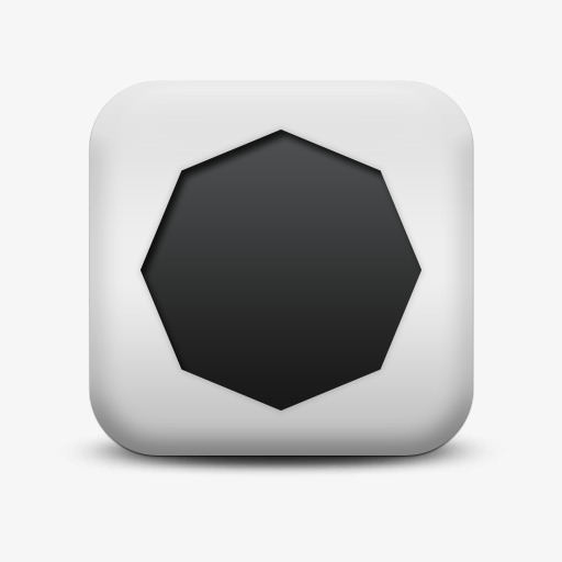 磨砂白广场图标符号形状形状八角素材免费下载_觅元素