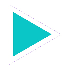 蓝色白边三角箭头矢量素材