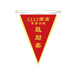 酒店表彰三角锦旗