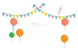 节日派对彩旗气球
