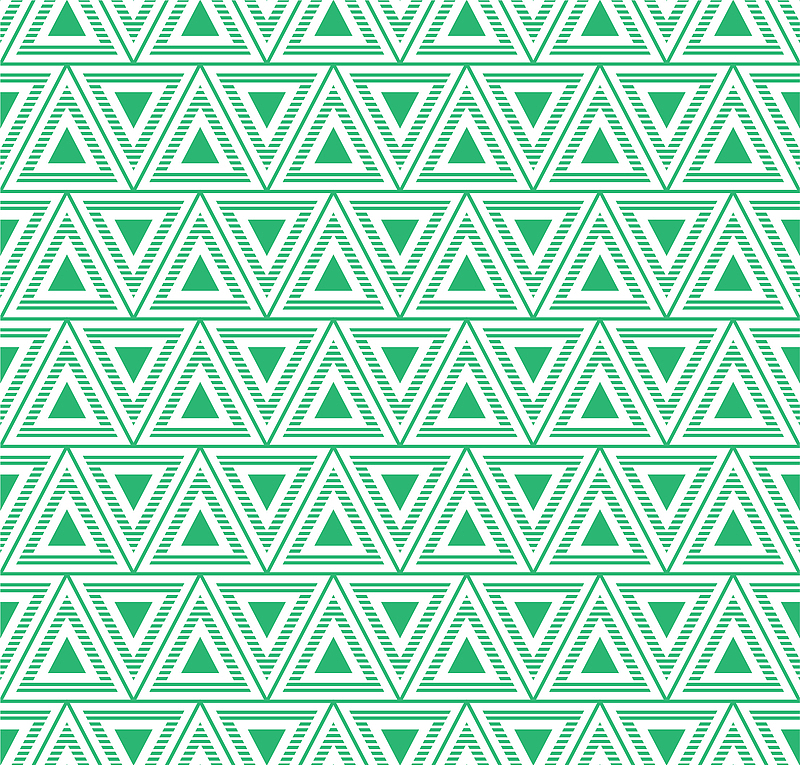 绿色三角线条花纹
