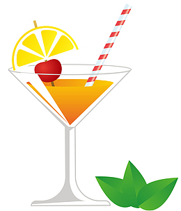 三角杯装卡通鸡尾酒