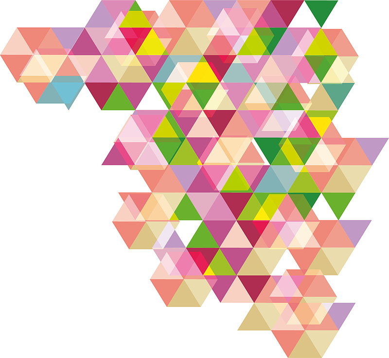 彩色三角块拼图