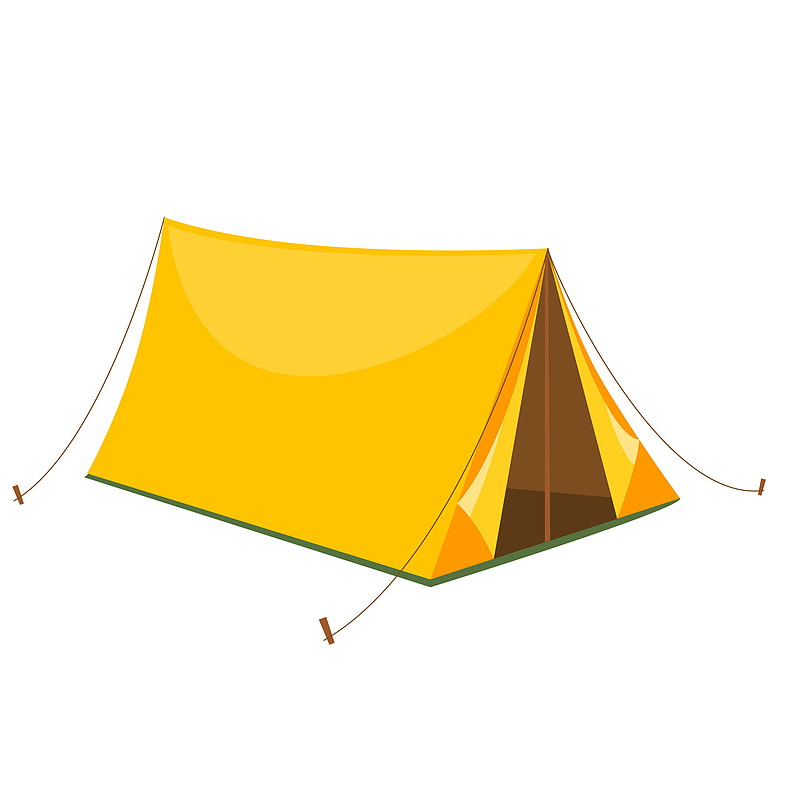 卡通帐篷设计矢量图