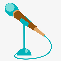 卡通麦克风设计矢量图