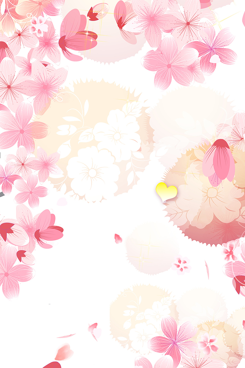 粉色唯美樱花节背景设计