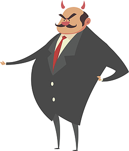 发火的老板人物设计