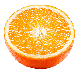 橙色香甜水果切碎的奉节脐橙实物