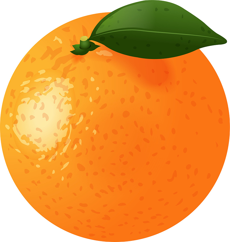 橙色立体卡通橘子