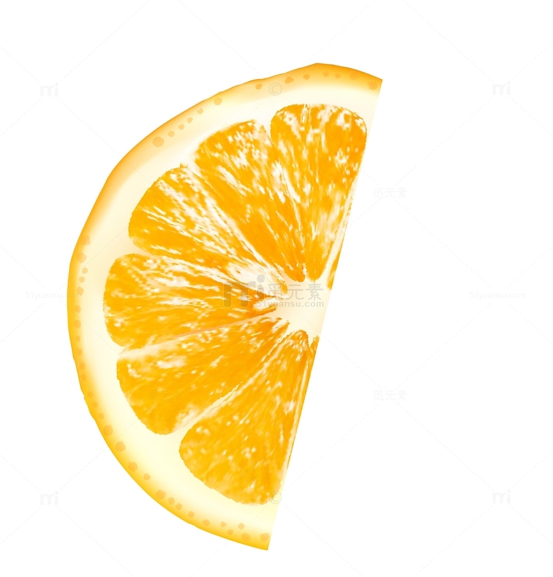 黄色美味橘子片
