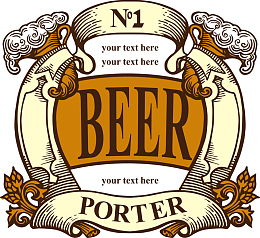 咖啡色beer标志