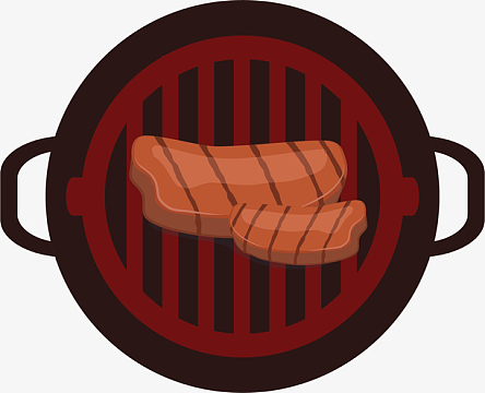 卡通创意韩国烤肉装饰插画