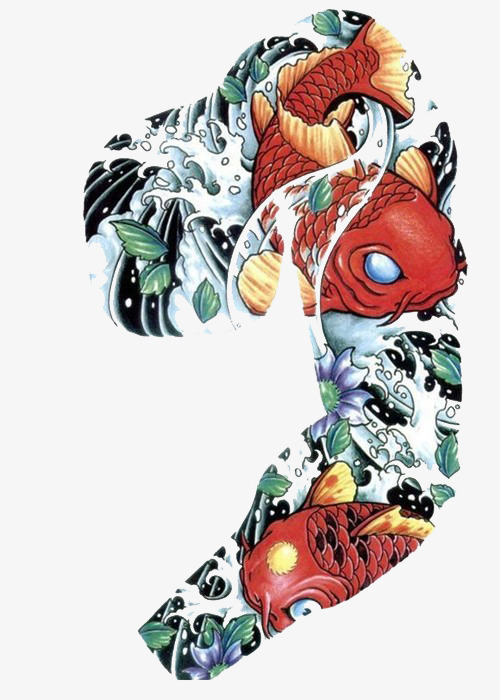鱼儿创意纹身
