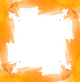 涂鸦个性橘色边框