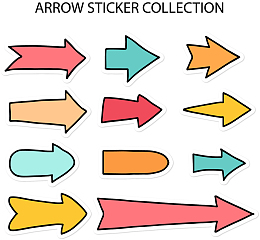 矢量手绘卡通箭头