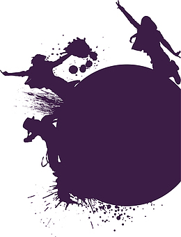 创意紫色水彩晕染