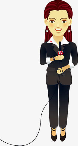 卡通手绘新闻直播人物设计