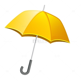 卡通雨伞雨季设计矢量图