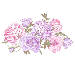 素雅手绘花海花卉设计