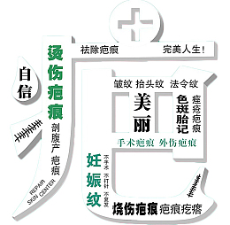 疤痕艺术字免扣素材
