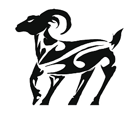 黑色图案镂空黑山羊