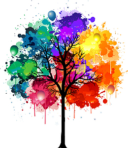 卡通手绘涂鸦树